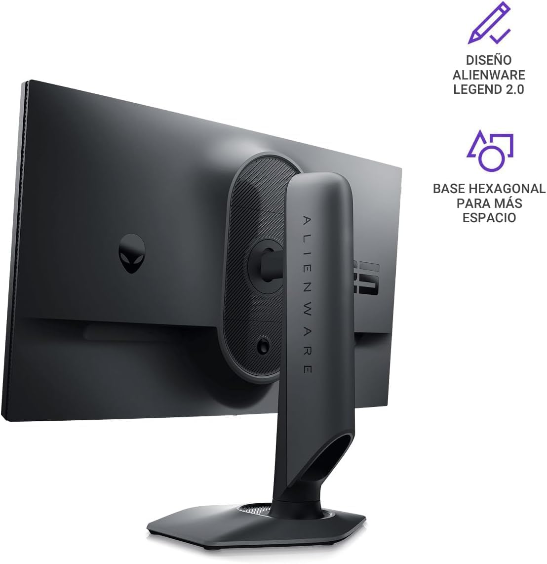 Alienware Gaming Monitor AW2523HF 24.5'' IPS LED FHD 360Hz Display, AMD FreeSync Monitor (USB, HDMI),Height/Tilt/Swivel/Pivot Adjustability, Dark Side of The Moon with HEX Accessories