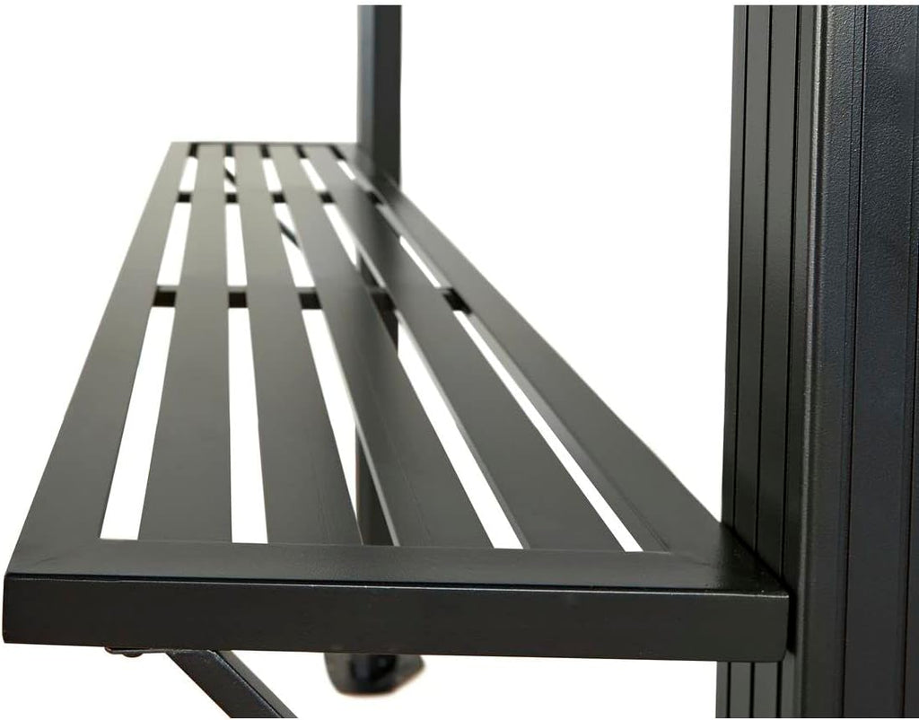 Sojag 6' x 8' Outdoor Dakota Hardtop Grill Gazebo Backyard Shade and Grilling Structure, Charcoal