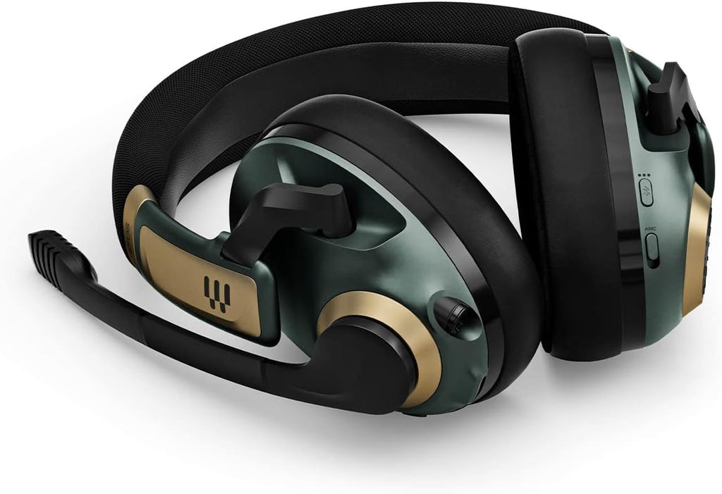 EPOS H3Pro Hybrid Gaming Headset - PC Headphones with Microphone - Noise-Cancellation, Adjustable, Smart Button Audio Mixing, Bluetooth, Gaming Suite, Surround Sound - Racing Green