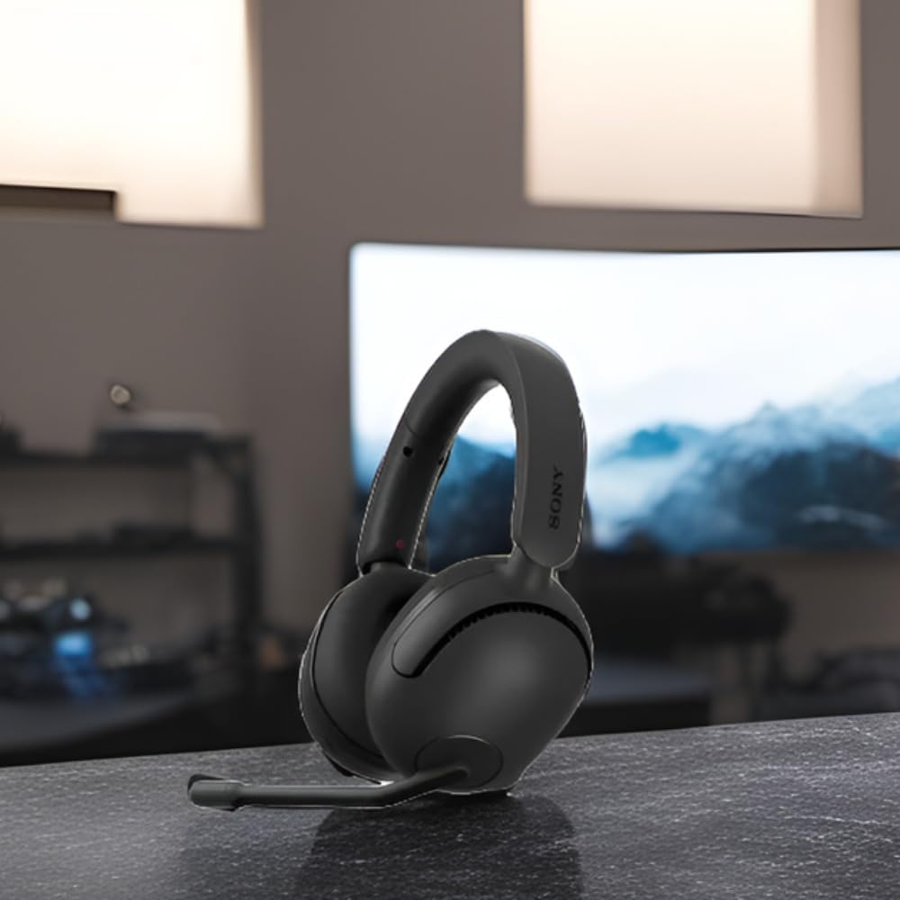 Sony INZONE H5 Wired and Wireless Gaming Headset with 360 Spatial Sound and Lasting Battery (Black) Bundle with Metal Alloy Headphone Stand (2 Items)