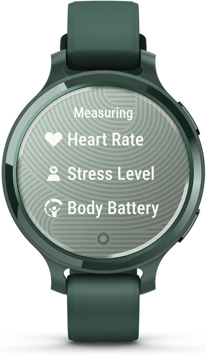 PlayBetter Garmin Lily 2 Active (Jasper Green) Women's Fitness Smartwatch Bundle - Bright Touchscreen Display, Built-in GPS, All-Day Health Monitoring, 9 Days Battery Portable Charger