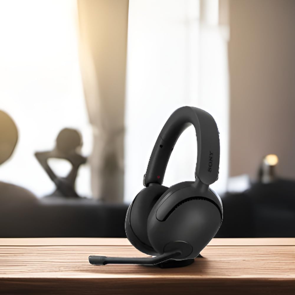 Sony INZONE H5 Wired and Wireless Gaming Headset with 360 Spatial Sound and Lasting Battery (Black) Bundle with Metal Alloy Headphone Stand (2 Items)