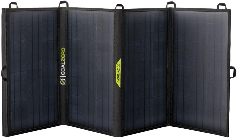 Goal Zero Yeti Portable Power Station, Yeti 300 + Nomad 50 Solar Generator, 297 Watt Hour LiFePO4 Battery, Water resistant & Dustproof Solar Generator For Outdoors, Camping, Tailgating, & Home