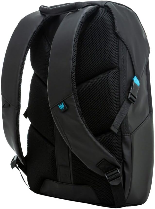 acer Predator Lite Gaming Laptop Backpack - Lightweight 1680D Ballistic Polyester with Water-Resistant Zippers and Ventilated Mesh Back Perfect For Everyday Commuting and Gaming - Fits 15.6' Laptops