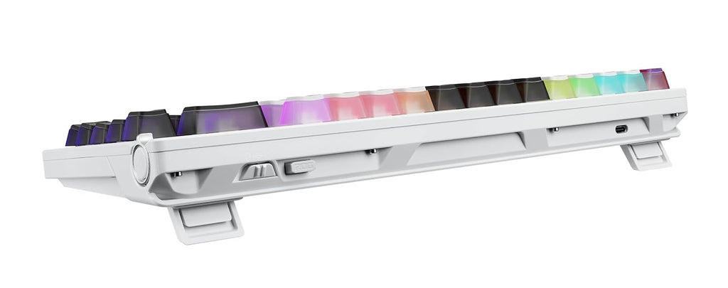 ROG Azoth X 75% custom gaming keyboard, hot-swappable Storm V2 Switches, gasket mount, dampening foam, FR4 plate, south-facing PCB, tri-mode connection, OLED display, control knob, wrist rest, Mac