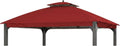 Garden Winds Reinforced RipLock 350 Replacement Canopy Top Cover Compatible with Shadow Creek 10' x 12' Gazebo Model L-GZ1140PST - Cinnabar