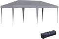 Outsunny 10' x 20' Pop Up Canopy Tent, Upgraded Heavy Duty Tents for Parties, Outdoor Instant Gazebo Sun Shade Shelter with Carry Bag, for Catering, Events, Wedding, Backyard BBQ, Gray