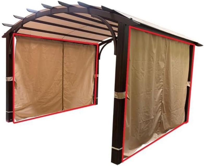 Garden Winds Replacement Privacy Curtain Set Compatible with The TPPER9117, TPPER9117A AR Freestanding Pergola