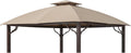 Garden Winds Reinforced RipLock 350 Replacement Canopy Top Cover Compatible with Berkley Jensen 10' x 12' Gazebo Models A101010200, A111016100 - Beige
