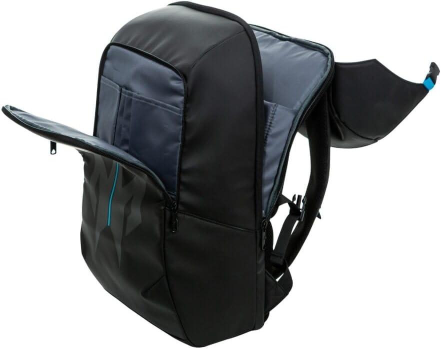 acer Predator Lite Gaming Laptop Backpack - Lightweight 1680D Ballistic Polyester with Water-Resistant Zippers and Ventilated Mesh Back Perfect For Everyday Commuting and Gaming - Fits 15.6' Laptops