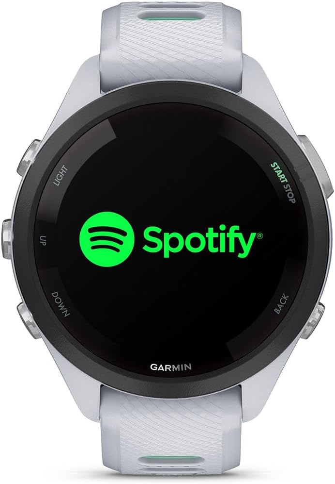 Garmin 010-02810-04 Forerunner 265S GPS Smartwatch Whitestone/Neo Tropic | Official USA Partner Model | Bundle with Deco Essentials Exclusive CPS 26 Month Protection Pack