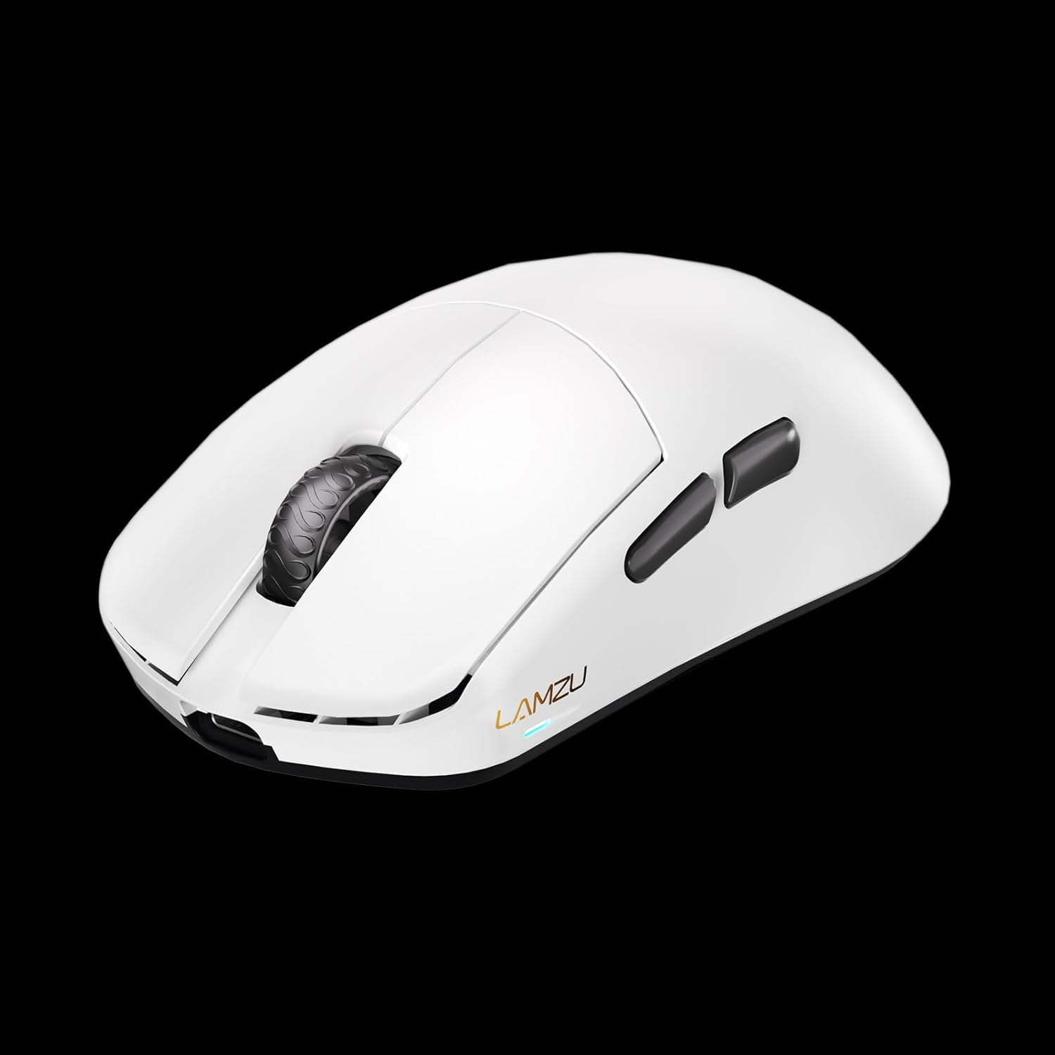 Lamzu Maya X Wireless Gaming Mouse, Ultra Lightweight 47g, Optical Switch, Maximum 30000 DPI, Symmetrical, MCU Nordic 52840, Dust-Proof Encoder, PAW3950 Sensor(Larger Maya) (White)
