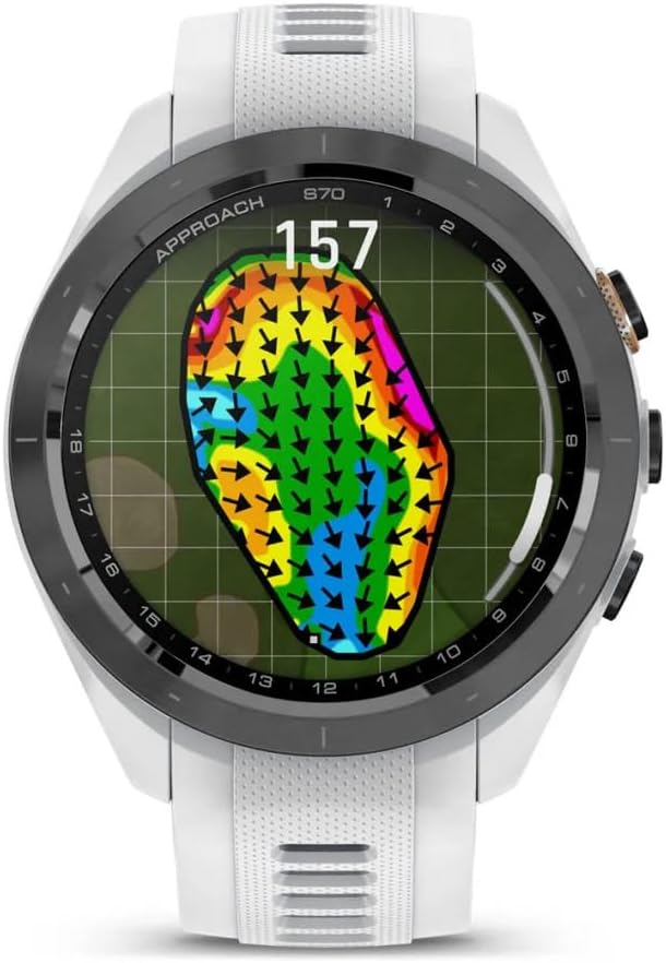 Garmin Approach S70 42MM GPS Golf Fitness Preimum Smartwatch for Men, Lightweight 1.2' Touchscreen AMOLED Display and 42000 Preloaded Courses -White- Garmin Watches for Men