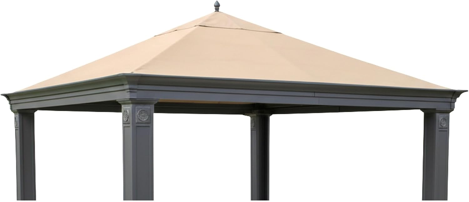 Garden Winds Reinforced Replacement Canopy Top Cover Compatible with The SA-585 Tiverton Series 3 10' x 12' Gazebo - Classic Sand, Riplock 350