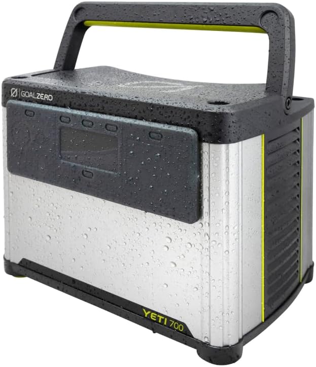Goal Zero Yeti Portable Power Station, Yeti 700 + Boulder 100, 677 Watt Hour LiFePO4 Battery, Water resistant & Dustproof Solar Generator For Outdoors, Camping, Tailgating, & Home