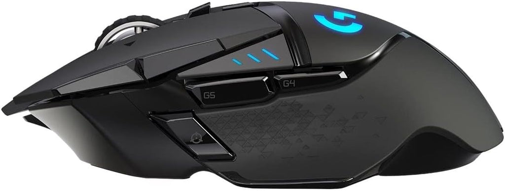 Logitech G502 Lightspeed Wireless Gaming Mouse, 25K Hero Gaming Sensor, 25600 DPI, RGB, Ultra-Light, 11 Programmable Buttons, Long Life Battery, PowerPlay-Compatible, PC - Black