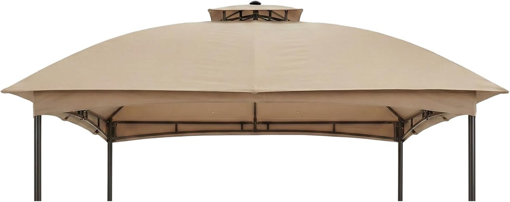 Garden Winds Reinforced RipLock 350 Replacement Canopy Top Cover Compatible with Bed Bath and Beyond Solar 10' x 10' Gazebo Models 47228320, 5520L - Beige