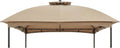 Garden Winds Reinforced RipLock 350 Replacement Canopy Top Cover Compatible with Bed Bath and Beyond Solar 10' x 10' Gazebo Models 47228320, 5520L - Beige