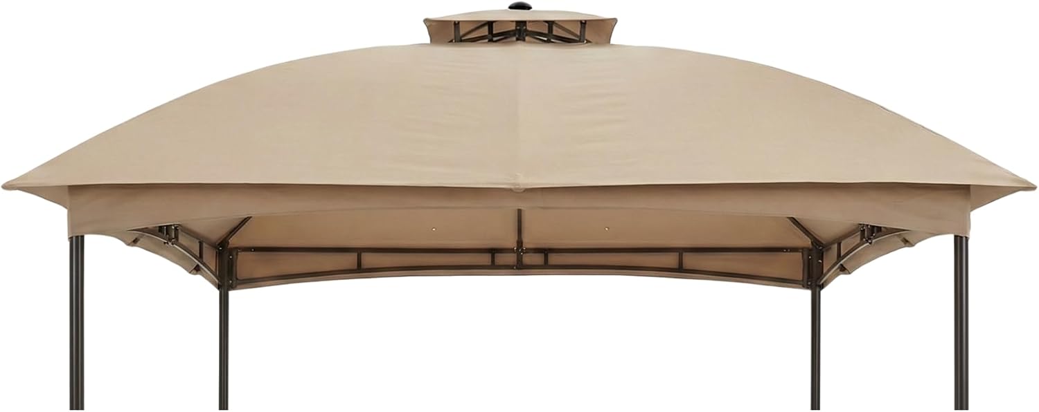 Garden Winds Reinforced RipLock 350 Replacement Canopy Top Cover Compatible with Bed Bath and Beyond Solar 10' x 10' Gazebo Models 47228320, 5520L - Beige