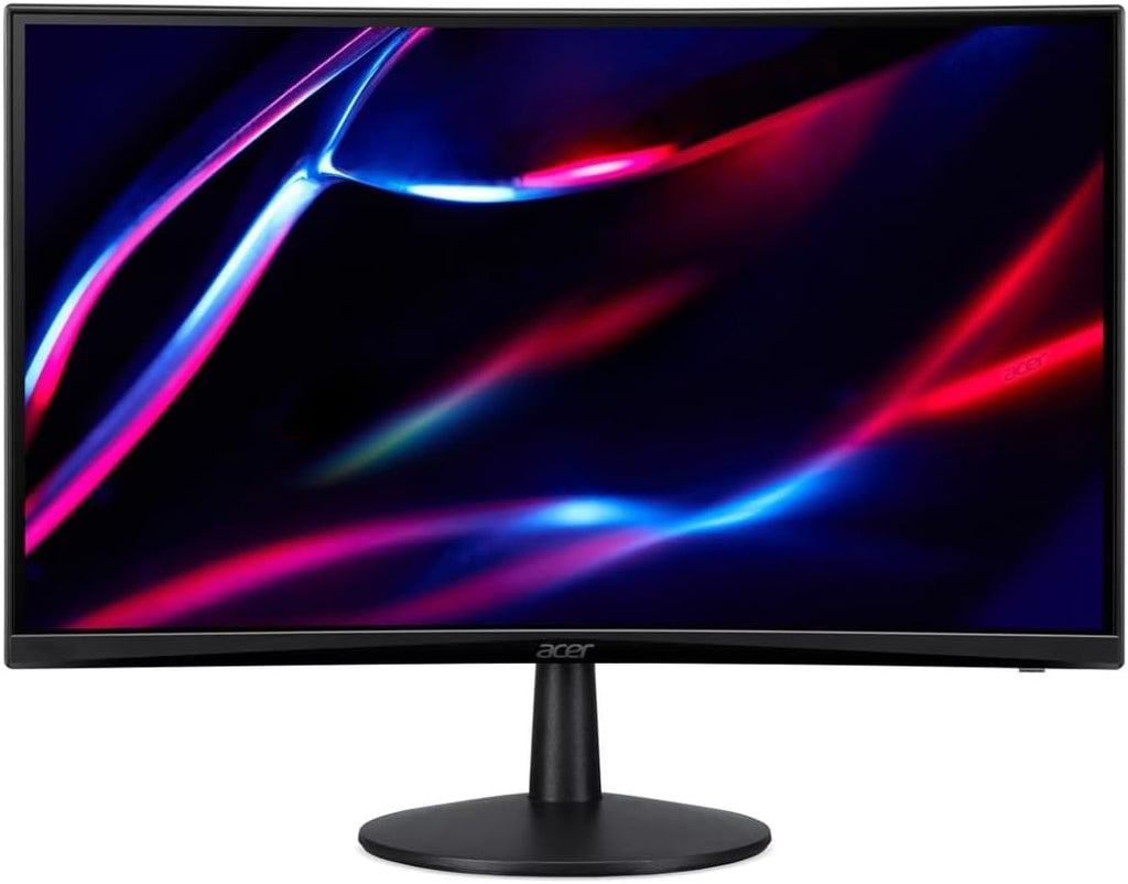 Acer Nitro 24' Curved Gaming Monitor, FreeSync 100 Hz FHD 1500R Curve ZeroFrame Design with 1ms Response Time, VESA Mount (100mm), VGA, HDMI & Dockztorm USB Port Expander, Black (2025 Latest Model)