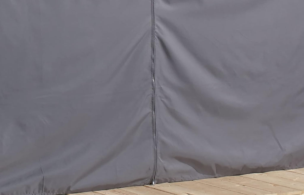 Sojag Grey Curtains for Monaco/Messina/Mykonos/Moreno Gazebos, 10 Ft. X 14 Ft., Spun, Outdoor Shades