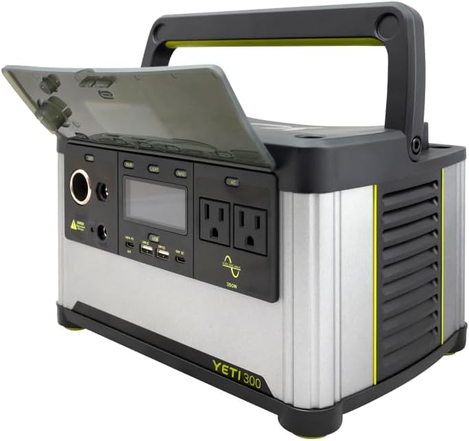 Goal Zero Yeti Portable Power Station, Yeti 300 + Nomad 50 Solar Generator, 297 Watt Hour LiFePO4 Battery, Water resistant & Dustproof Solar Generator For Outdoors, Camping, Tailgating, & Home