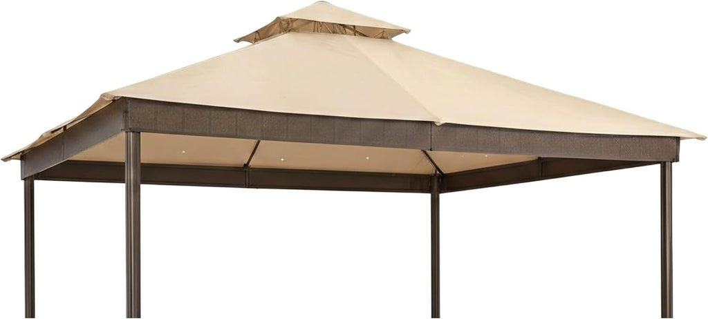 Garden Winds Reinforced Replacement Canopy Top Cover Compatible with The 5LGZ6530-5, 5LGZ6530 La Palma I and La Palma II Gazebo - Classic Sand, Riplock 350