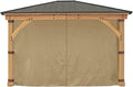 APEX GARDEN Replacement 4-side Curtain for 11 ft. x 13 ft. Meridian Gazebo (Beige)