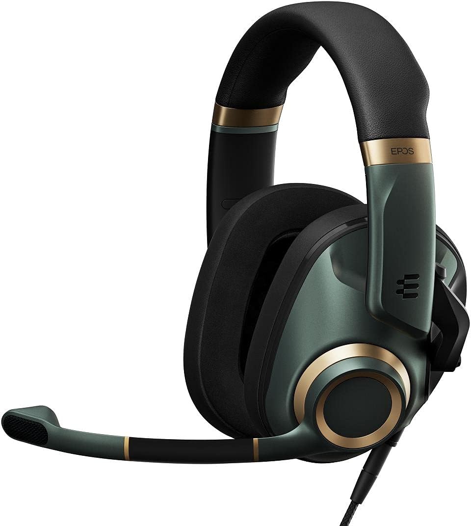 EPOS H6Pro - Closed Acoustic Gaming Headset with Mic - Over-Ear - Lift-to-Mute - Xbox/PS4/PS5/PC Headset - Gaming Accessories (Green)