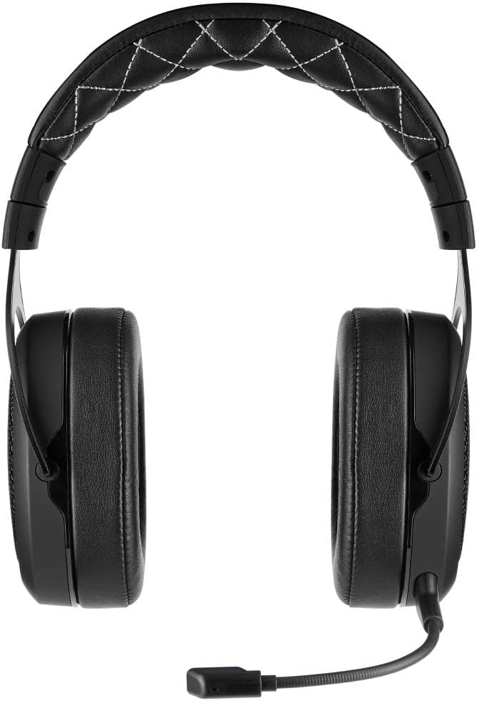 Corsair HS70 PRO Wireless Gaming Headset – 7.1 Surround Sound – Detachable Uni-Directional Microphone – Up to 40ft Range – iCUE Compatible – PC, Mac, PS5, PS4 – Carbon