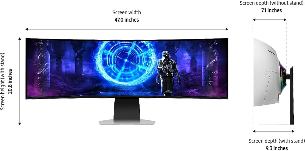 Samsung LS49DG956SNXGO 49 inch Odyssey OLED G9 Dual QHD Curved Gaming Monitor Bundle with Elite Suite 18, 2X HDMI Cable and Deco Gear CPS Exclusive 26 Month Protection Pack (BEACH-CPS-26M2000)