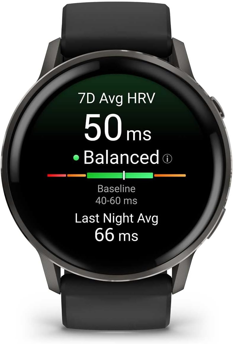 PlayBetter Garmin Venu 4 (Slate/Black, 45mm) Fitness GPS Smartwatch Bundle - AMOLED Display, Built-in Flashlight, Long Battery Life Portable Charger & HD Screen Protectors