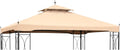 Garden Winds Reinforced Replacement Canopy Top Cover Compatible with The TJ-288-1012, TJ2881012 ABCCANOPY and MasterCanopy Arrow Crescent 10' x 12' Gazebo - Classic Sand, Riplock 350