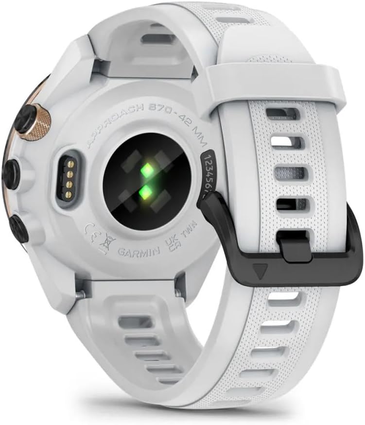 Garmin Approach S70 42MM GPS Golf Fitness Preimum Smartwatch for Men, Lightweight 1.2' Touchscreen AMOLED Display and 42000 Preloaded Courses -White- Garmin Watches for Men