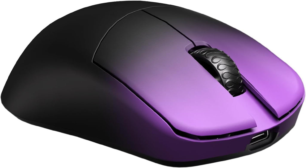 Lamzu Maya X Wireless Gaming Mouse, Ultra Lightweight 47g, Optical Switch, Maximum 30000 DPI, Symmetrical, MCU Nordic 52840, Dust-Proof Encoder, PAW3950 Sensor(Larger Maya) (Purple)