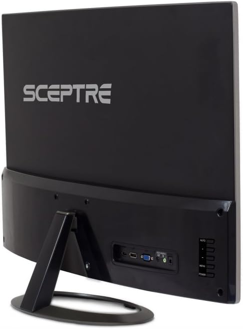 Sceptre C325W-1920R 32' 1800R Curved Monitor 1080P HDMI DisplayPort Ultra Thin Build-in Speakers, Metal Black