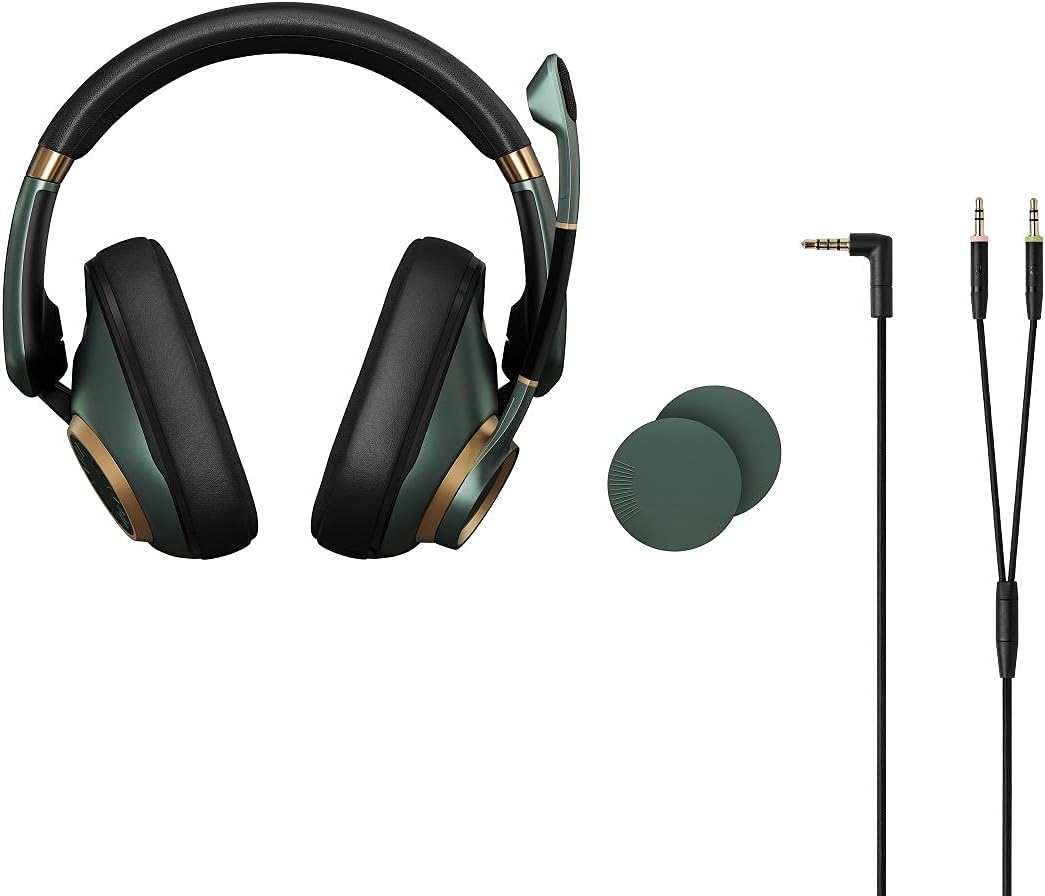 EPOS H6Pro - Closed Acoustic Gaming Headset with Mic - Over-Ear - Lift-to-Mute - Xbox/PS4/PS5/PC Headset - Gaming Accessories (Green)