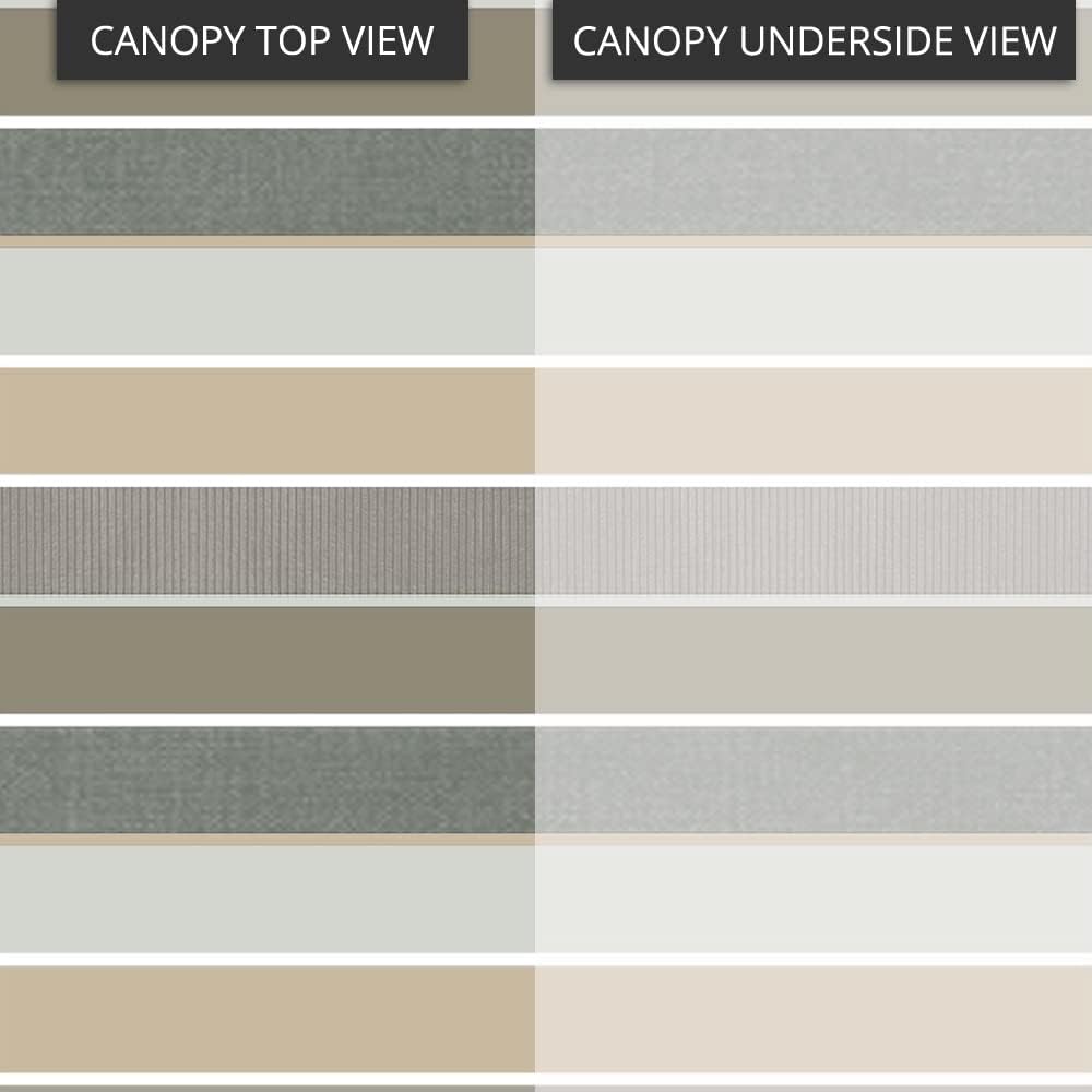 Garden Winds Durable 350 Replacement Canopy Top Compatible with Westbrook 10' x 12' Gazebo Model A101007903 - Stripe Stone