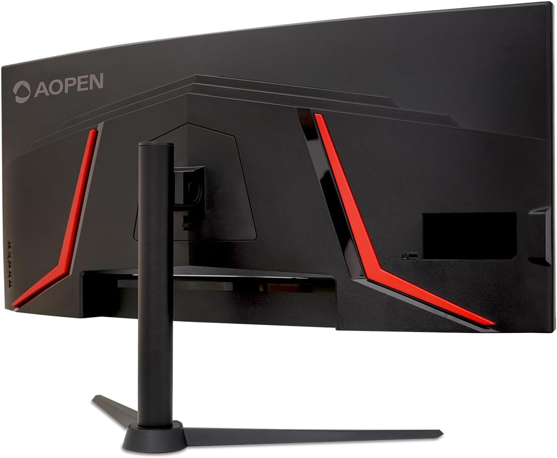 AOPEN by Acer 34HC5CU S3bmiiphx 34' QHD 3440 x 1440 21:9 Curved Gaming Monitor | AMD FreeSync Premium | Up to 180Hz | 1ms TVR | Tilt & Height Adjustable | VESA Mountable | 1 x DP 1.4 & 2 x HDMI 2.0