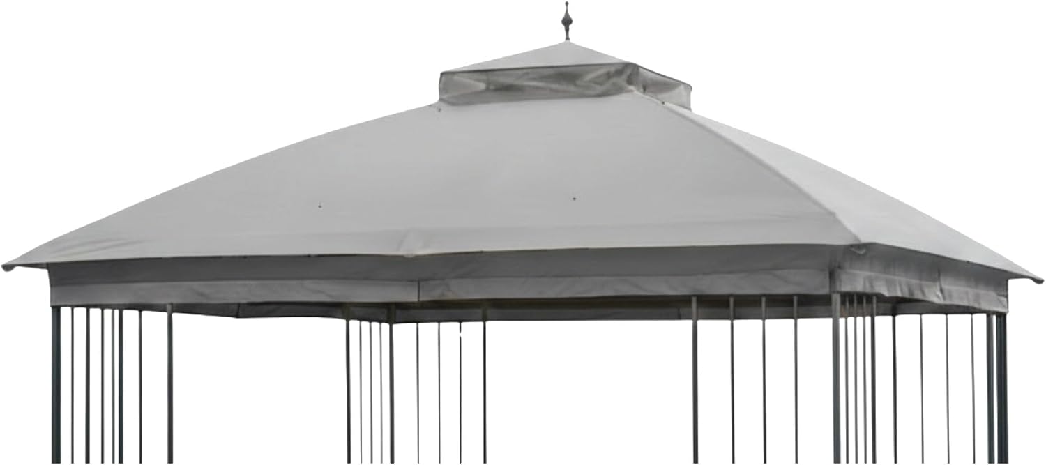 Garden Winds Reinforced Replacement Canopy Top Cover Compatible with The TPGAZ9116A, TPGAZ9116B, TPGAZ9116 Style Selections Stratford 10' x 10' Gazebo - Classic Stone, Riplock 350