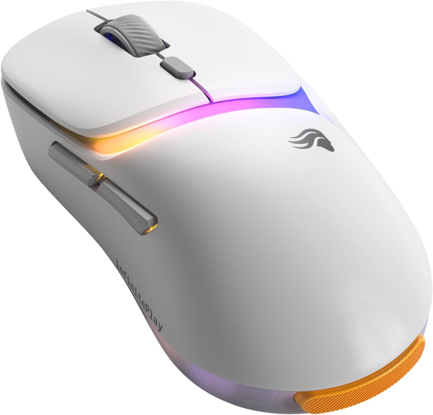 GLORIOUS Gaming Model D3 Wireless Gaming Mouse - InfinitePlay Swappable Battery, 130H Battery Life, 8k Polling, 130M Optical Switches, Ultralight 69g, 30K DPI Optical Sensor, RGB - White