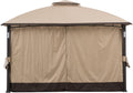 Sunjoy Replacement Curtain for 11x13 Moorehead Domed Soft Top Gazebo, Khaki