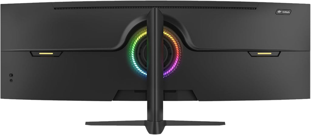 CRUA 49' Curved Gaming Monitor | DQHD(5120 * 1440), 144Hz/165Hz, 1500R, 32:9, AMD FreeSync, 120% sRGB, Height Adjustable Ultra-Wide Screen Monitors, HDMI 2.1 & DP 1.4, Wall Mount Install- Black