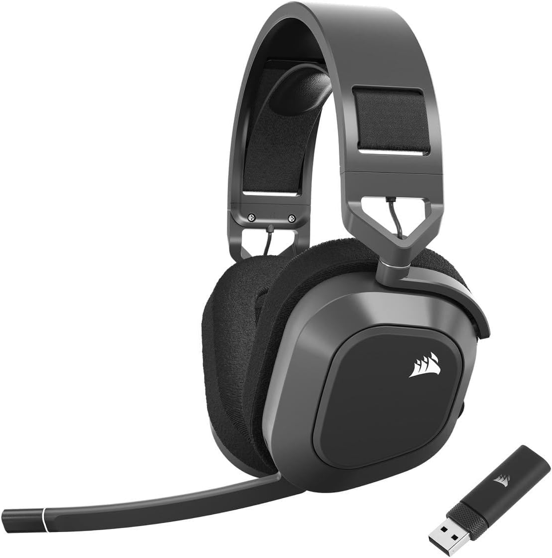 Corsair HS80 MAX Wireless Xbox Gaming Headset with Bluetooth – Dolby Atmos – Broadcast Quality Microphone – iCUE Compatible – Xbox, PC, Mac, Mobile – Steel Gray