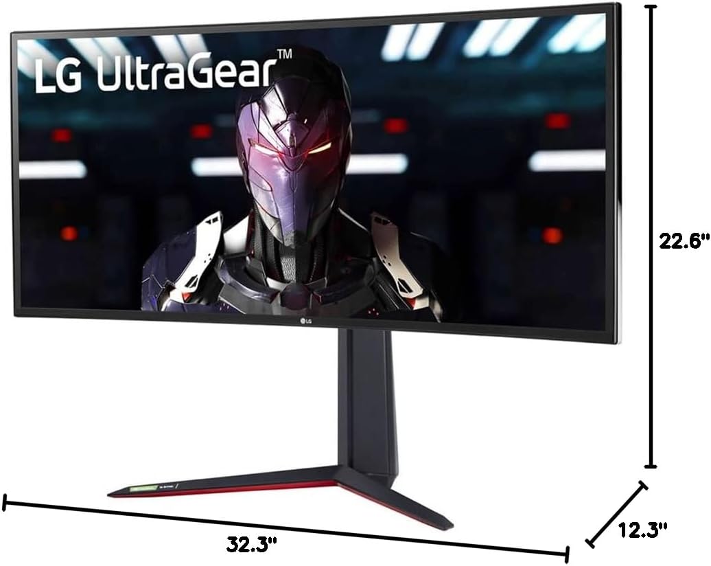 LG 34GN850-B 34 Inch 21: 9 UltraGear Curved QHD (3440 x 1440) 1ms Nano IPS Gaming Monitor with 144Hz and G-SYNC Compatibility - Black