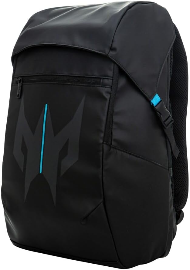 acer Predator Lite Gaming Laptop Backpack - Lightweight 1680D Ballistic Polyester with Water-Resistant Zippers and Ventilated Mesh Back Perfect For Everyday Commuting and Gaming - Fits 15.6' Laptops