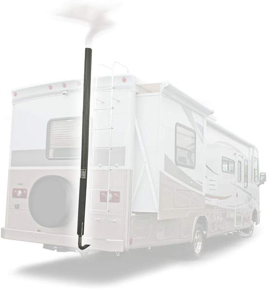 Camco Gen-Turi RV Generator Exhaust Venting System - Directs Generator Exhaust Above The Roof Line for Improved Air Quality While Camping - Designed for Easy Install and Disconnection (44461)