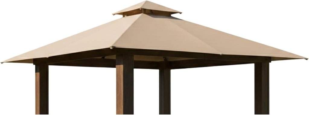 Garden Winds Heavy Duty Reinforced RipLock 500 Replacement Canopy Top Cover Compatible with Seville 12' x 12' Gazebo Model GZ734 - Beige