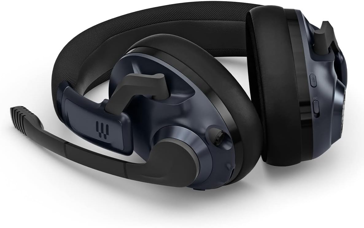 EPOS Gaming H3Pro Hybrid Gaming Headset - PC Headphones with Microphone - Noise-Cancellation, Adjustable, Smart Button Audio Mixing, Bluetooth, Gaming Suite, Surround Sound - Windows 10,Midnight Blue