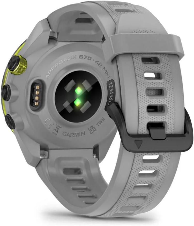 Garmin Approach S70 42MM GPS Golf Fitness Tracker Premium Smartwatch for Men, Lightweight 1.2' Touchscreen AMOLED Display and 42000 Preloaded Courses -Gray- Garmin Watches for Men
